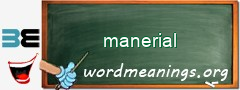 WordMeaning blackboard for manerial